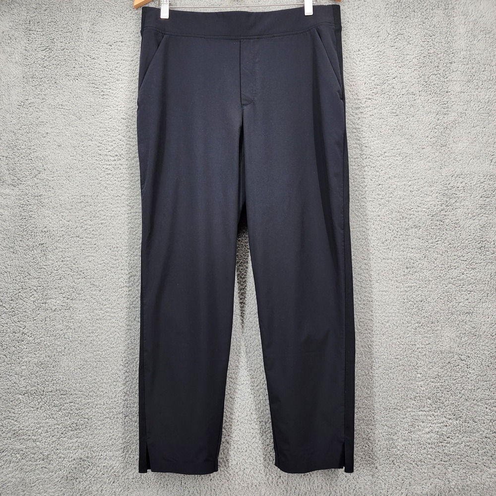Athleta Brooklyn Ankle Pants Womens 14 Black Travel Commute Stretch Trousers
